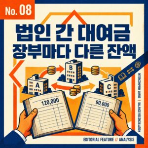 세 법인 간 대여금 잔액이 장부마다 다르게 적힌 이유