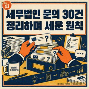 세무법인과 오간 문의 30건을 정리하며 세운 원칙